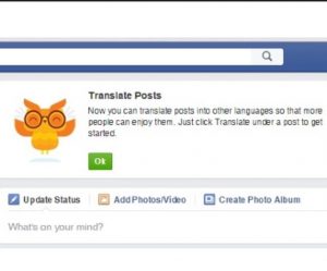 facebook translate