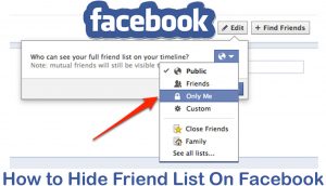 How to Hide Friend List On Facebook - My Friends List On Facebook Location