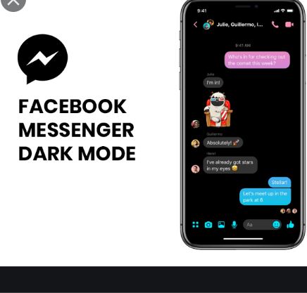 facebook messsenger dark mode