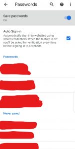 how to see saved passwords in chrome mobile